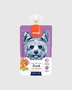 پودینگ سگ ونپی با طعم اردک، هویج و نخود فرنگی