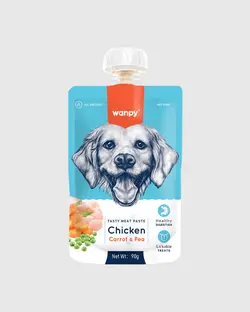 پودینگ سگ ونپی با طعم مرغ، هویج و نخود فرنگی