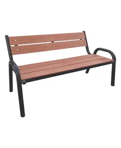 نیمکت فضای باز با تکیه گاه و دسته