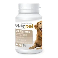 قرص مولتی ویتامین روزانه مخصوص سگ یوروپت 150 عددی ا Europet Multivitamin 150tablet