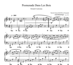 نت پیانو Promenade Dans Les Bois