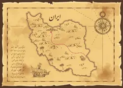 وکتور نقشه قدیمی ایران