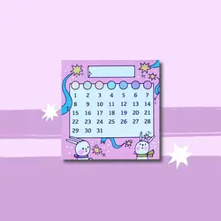 برگه تقویمی هبیت طرح خرگوشی