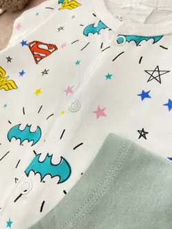 رامپرز پسرانه طرح superhero برند h&m کات لیبل