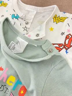 رامپرز پسرانه طرح superhero برند h&m کات لیبل