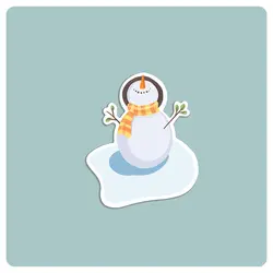 پیکسل مگنت و چسب آدم برفی