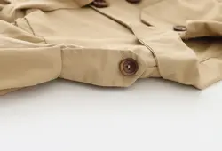 بارانی کتان آستر دار کمربندی