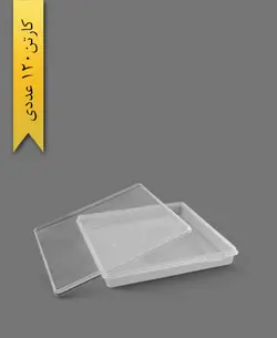 ظرف مایکروویو مربع بزرگ MLS 1200 مات – طب پلاستیک (کارتن 120 عددی)