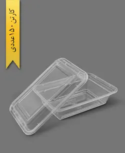 ظرف مایکروویو SLR710 سوپر فرش شفاف با درب – طب پلاستیک (کارتن 150 عددی)