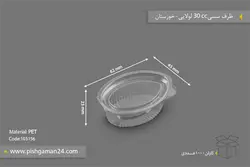 ظرف سسی 30cc لولایی – صنایع پلاستیک خوزستان  (کارتن 1000 عددی)