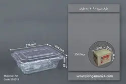 ظرف میوه – به ظرف (کارتن 250 جعبه ای)