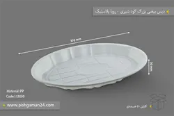 دیس بیضی بزرگ گود شیری – رویا پلاستیک ( کارتن 50 عددی )