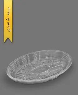 دیس بیضی بزرگ گود شفاف – رویا پلاستیک ( کارتن 50 عددی )