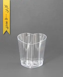 لیوان قلبی شفاف – یونسی پلاست (کارتن 500 عددی)