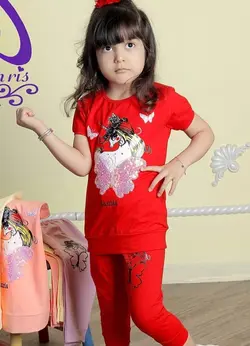 تیشرت و شلوارک تک شاخ پولکی