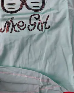 تیشرت و شلوارک دخترانه پروانه پولکی