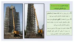 سه روش تخریب ساختمان به وسیله بیل مکانیکی ( باکت ، پیکور و فک هیدرولیکی )-100 اسلاید