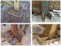 چهار اشکال در اتصال ورق بادبندی به کف ستون