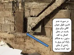 چهار اشکال در اتصال ورق بادبندی به کف ستون