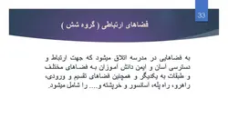 ضوابط کامل و جامع طراحی ساختمان های آموزشی همراه با نمونه موردی(188 اسلاید )