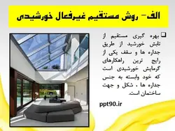 راهکارهای غیر فعال و فعال  استفاده از انرژی خورشیدی