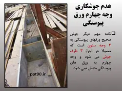 بررسی تخصصی اشکالات اجرایی در اتصالات گیردار ( 179 اسلاید )