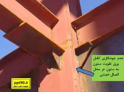 اشکالات اتصالات در سازه فولادی ( 156 اسلاید )