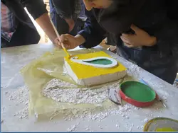 کارگاه تصویری کار با گچ