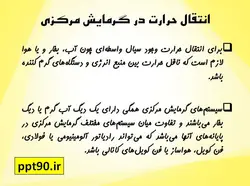 سیستم های گرمایشی ساختمان و مصرف انرژی در آنها