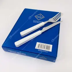 کارد و چنگال استار مکس مدل پلاستیکی رنگ سفید