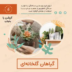 مجموعه قالب لایه باز پست اینستاگرام مخصوص گیاهان گلخانه‌ای