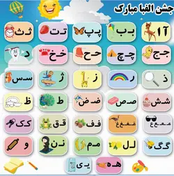 جدول حروف الفبا