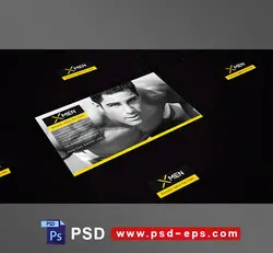 کارت ویزیت لایه باز ویژه باشگاه های بدنسازی و انواع مشاغل با طراحی بسیار شیک و زیبا و رنگ بندی مشکی و نارنجی