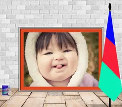 موکاپ قاب عکس و پرچم لایه باز