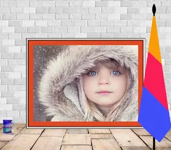 موکاپ قاب عکس و پرچم لایه باز