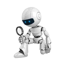 عکس با کیفیت تبلیغاتی ربات ذره بین به دست