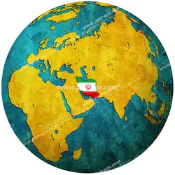 عکس با کیفیت تبلیغاتی کره زمین و پرچم ایران روی آن