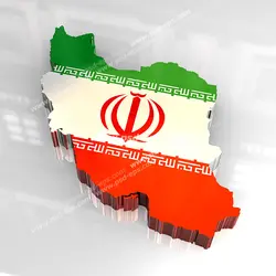 عکس با کیفیت تبلیغاتی نقشه ایران با پرچم ایران سه بعدی
