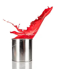 عکس با کیفیت تبلیغاتی سطل رنگ قرمز