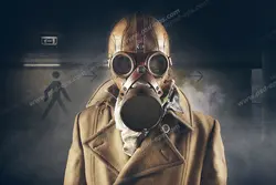 عکس با کیفیت تبلیغاتی ماسک ضد گاز شیمیایی