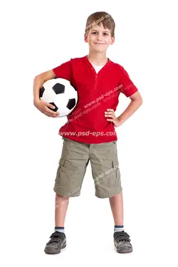 عکس با کیفیت تبلیغاتی پسر با توپ در دست