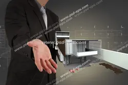 عکس با کیفیت تبلیغاتی ماکت خانه زیبا در دست مرد