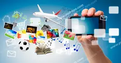 عکس با کیفیت تبلیغاتی تلفن همراه و برنامه های مفرح