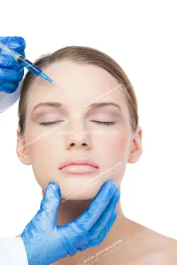 عکس با کیفیت تبلیغاتی از بین بردن خطوط اخم و چین و چروک پیشانی