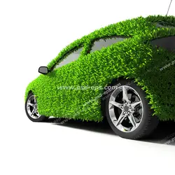 عکس با کیفیت تبلیغاتی نمای نزدیک خودرو پوشیده شده با گیاه