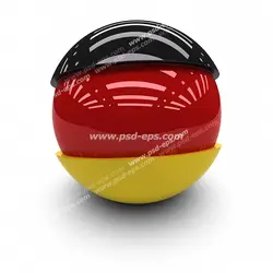 عکس با کیفیت تبلیغات گوی با طرح پرچم المان