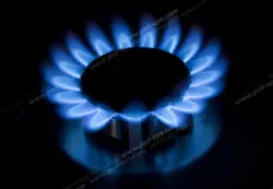 عکس با کیفیت شعله روشن گاز رومیزی مناسب تبلیغات گاز یا مصرف انرژی گرمایی