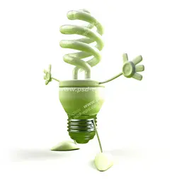 طرح فانتزی آدمک لامپ کم مصرف مناسب تبلیغات لامپ کم مصرف و صرفه جویی در انرژی