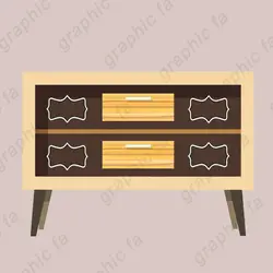 شیپ لایه باز میز اداری و کمد لایه باز طراحی شده با فتوشاپ