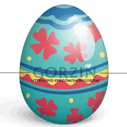 5 عدد png تخم مرغ رنگی دوربری شده فانتزی